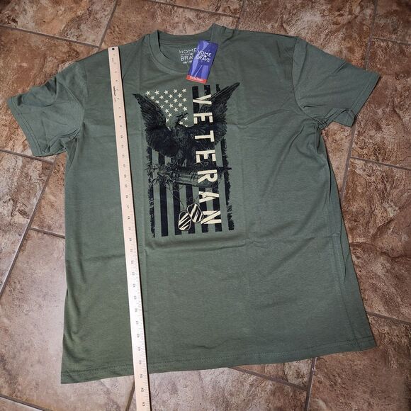 Veteran Graphic T-Shirt – Men’s XXL, Green, Short Sleeve, NWT - Picture 3 of 4